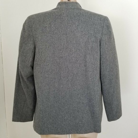 Prestige Of Boston Grey Wool Women's Jacket Blazer - Picture 5 of 6